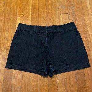 LOFT Dark Denim Chambray Shorts